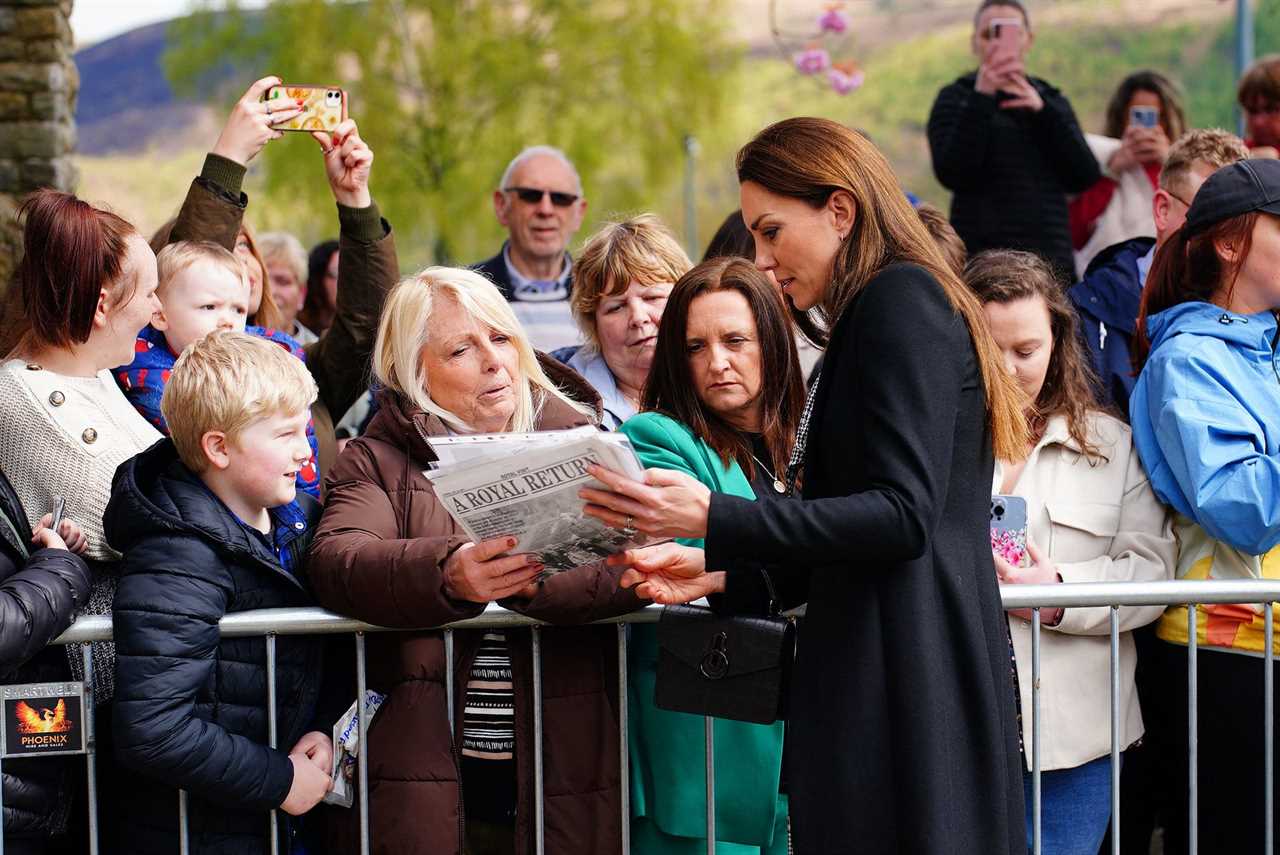 Prince and Princess of Wales pay their respects to 144 people who died in Aberfan disaster on visit to village