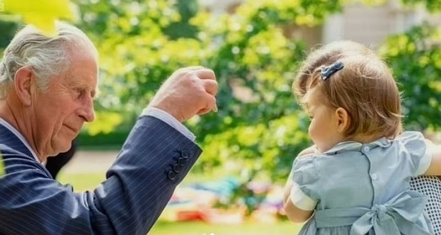 Prince George and Princess Charlotte are seen in ‘adorable’ unseen family photos with King Charles