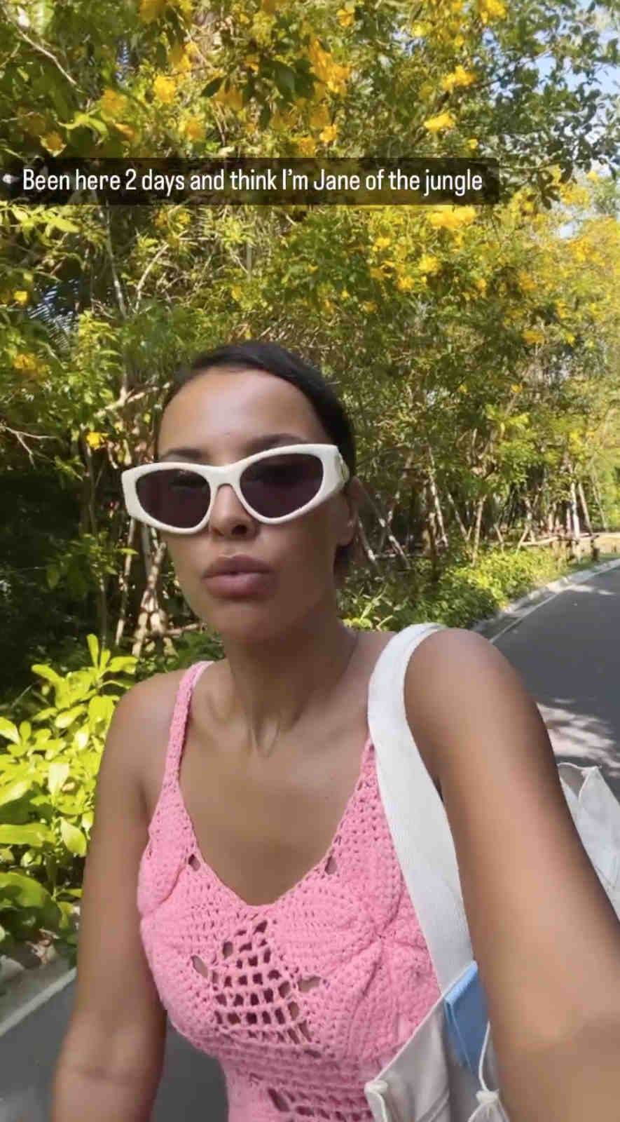 Maya Jama strips off to barely-there bikini for dip in huge pool on Thailand trip