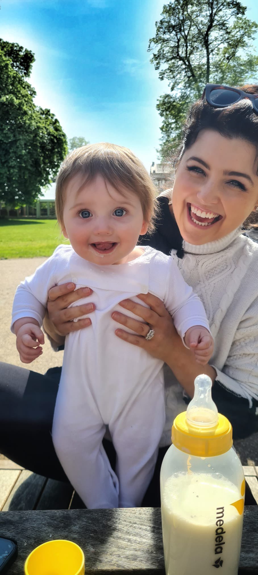 Jeremy Vine star Storm Huntley shares rare loved-up snap of her and son Otis after being kept up all night