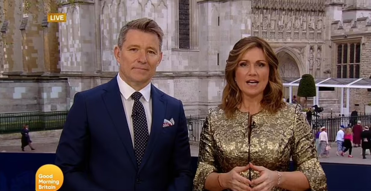 GMB chaos as fans convinced Susanna Reid swore after mic picks up secret conversation during Coronation special