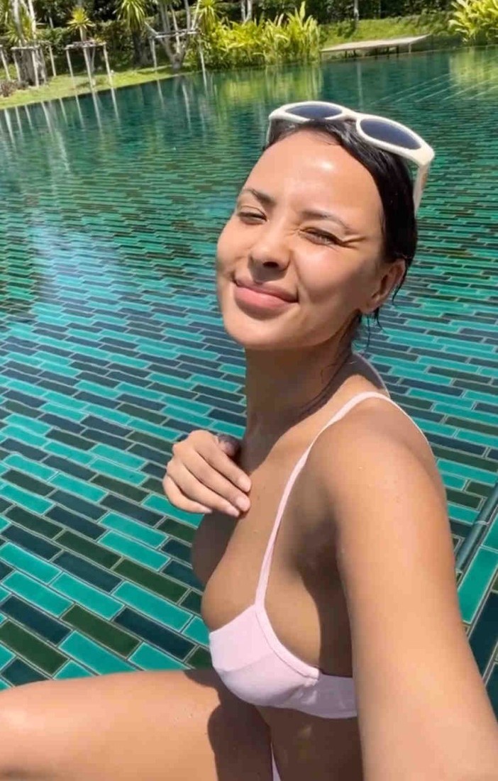 Maya Jama looks unbelievable as she strips to barely-there bikini in Thailand and delivers important message to fans