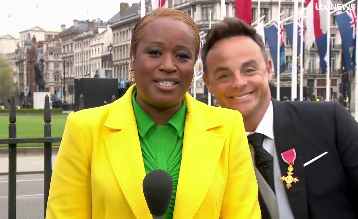 ITV News gatecrashed by Ant and Dec as they interrupt Charlene White during Coronation coverage