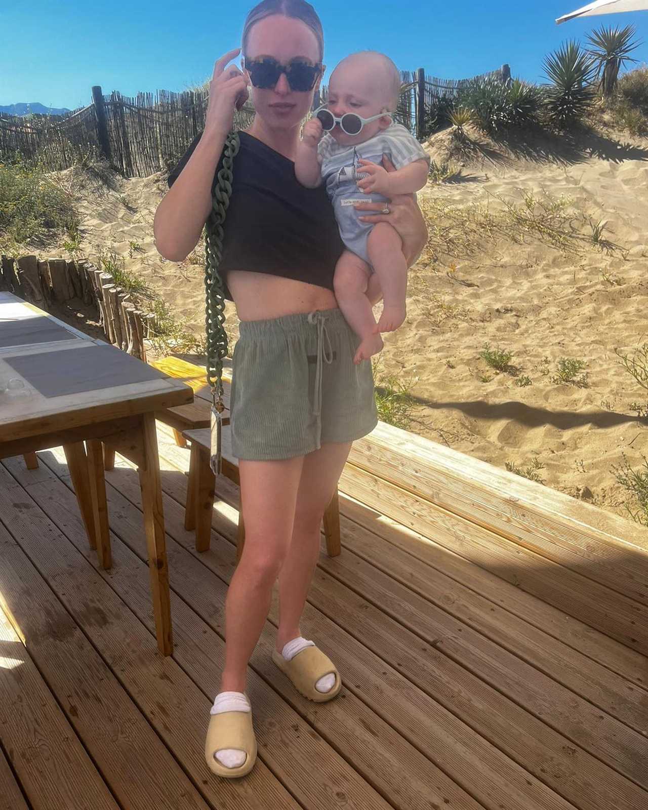 Hollyoaks star Jorgie Porter looks amazing as she flashes her stomach in crop top five months after giving birth