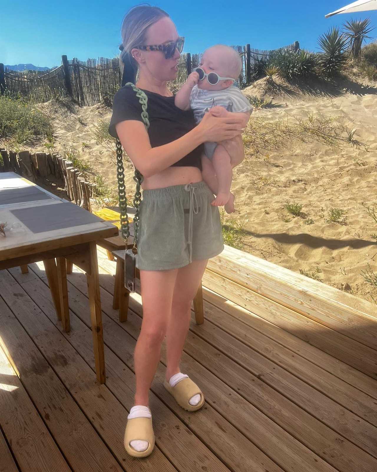 Hollyoaks star Jorgie Porter looks amazing as she flashes her stomach in crop top five months after giving birth