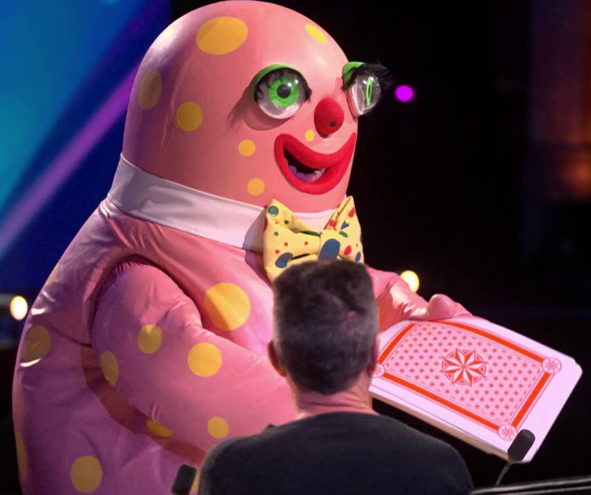 Britain’s Got Talent fans ‘figure out’ identity of Mr Blobby after chaotic act gunges Simon Cowell