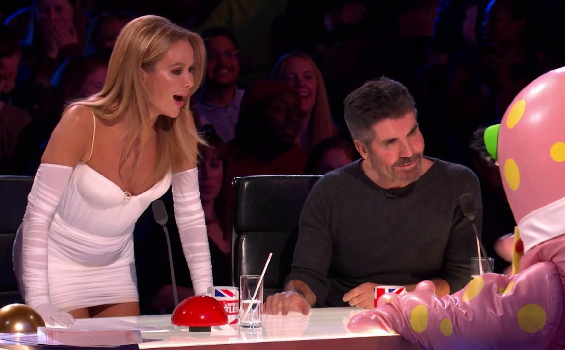 Britain’s Got Talent fans ‘figure out’ identity of Mr Blobby after chaotic act gunges Simon Cowell