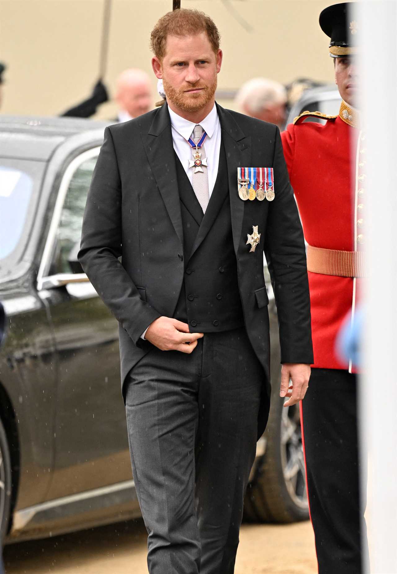 Prince Harry arrives for the coronation of King Charles at Westminster Abbey, London, Britan, May 6, 2023. Andy Stenning/Pool via REUTERS