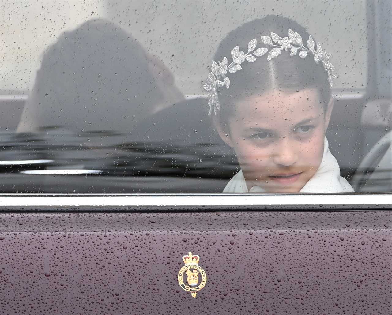 Princess Charlotte, 8, adorably ‘twins’ with mum Kate Middleton wearing matching Alexander McQueen coronation dresses