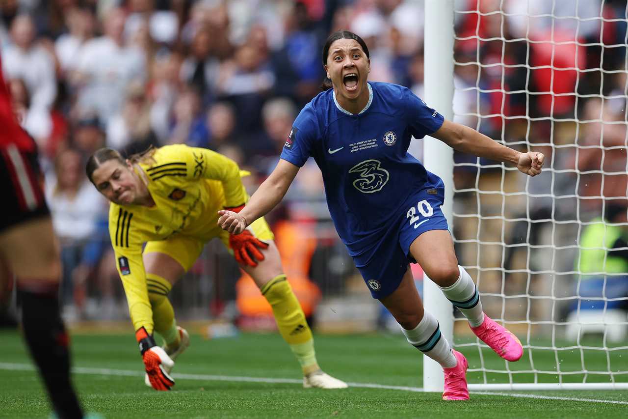 Chelsea 1 Man Utd 0: Sam Kerr strike secures Blues’ third Women’s FA Cup as world record set in front of Prince William