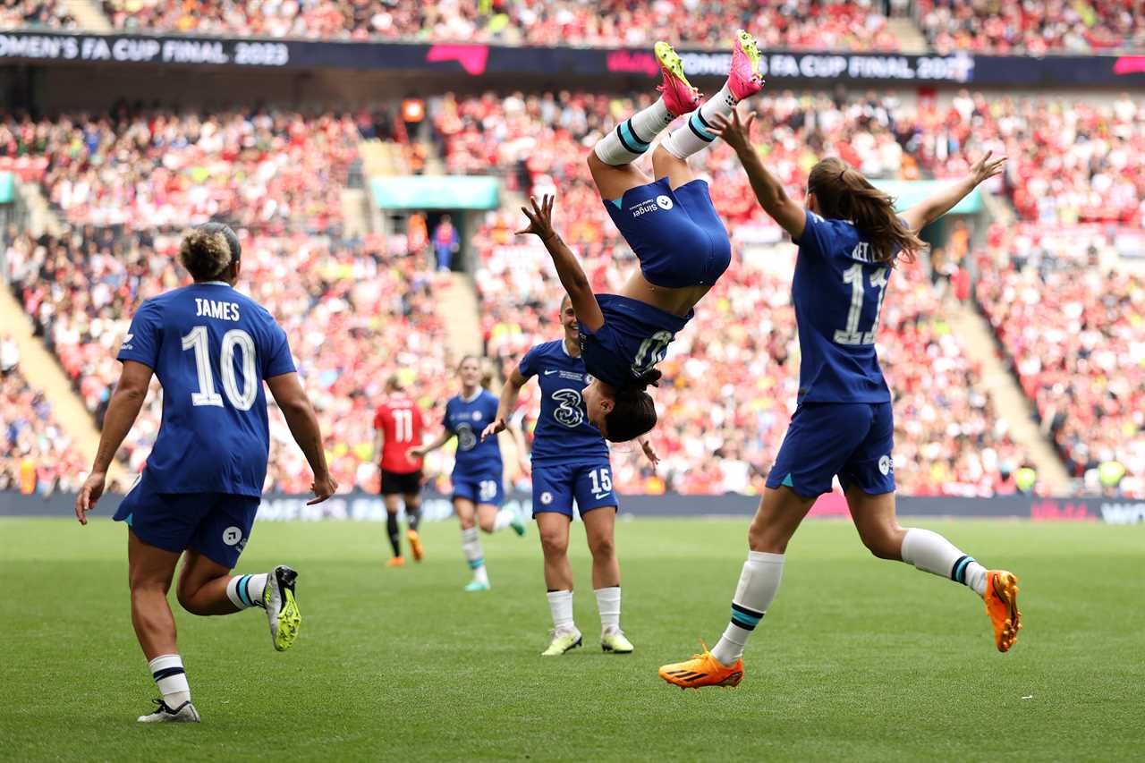 Chelsea 1 Man Utd 0: Sam Kerr strike secures Blues’ third Women’s FA Cup as world record set in front of Prince William