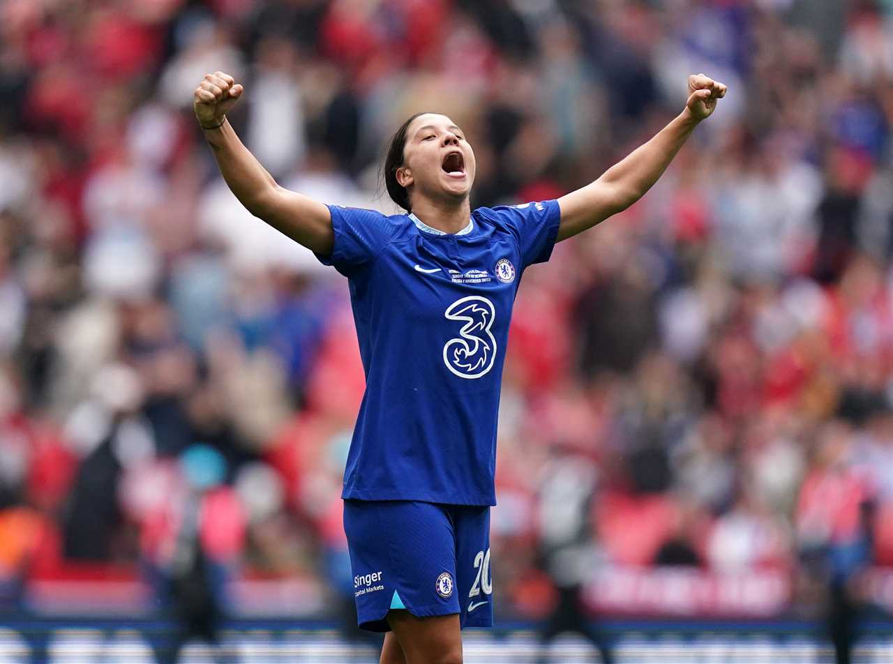 Chelsea 1 Man Utd 0: Sam Kerr strike secures Blues’ third Women’s FA Cup as world record set in front of Prince William