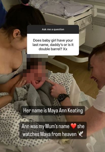 Love Island star Jack Keating’s baby daughter’s adorable name finally revealed two months after birth