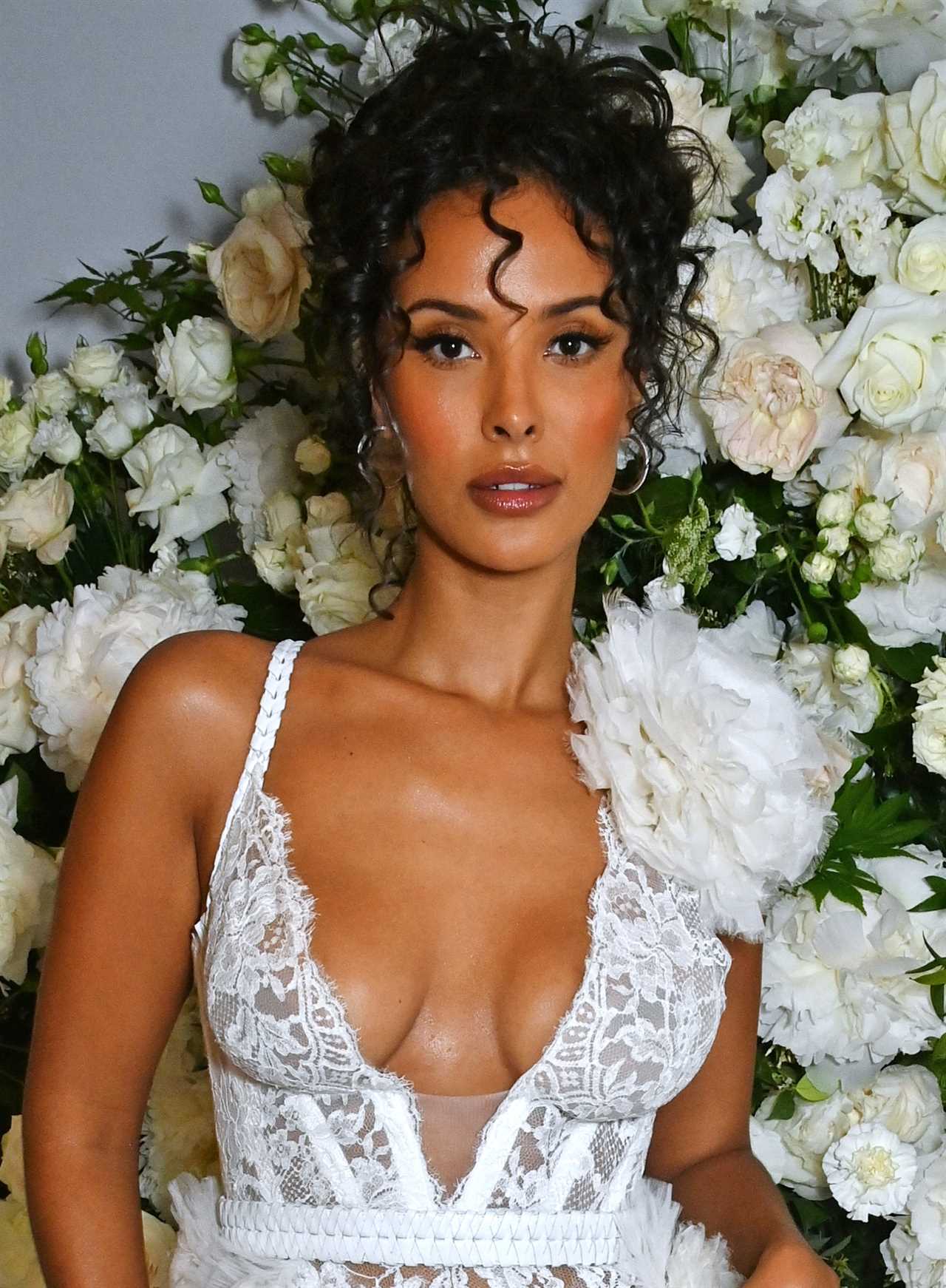 Maya Jama poses braless in see-through outfit as stunning Love Island host joins stars at Vogue party in Cannes