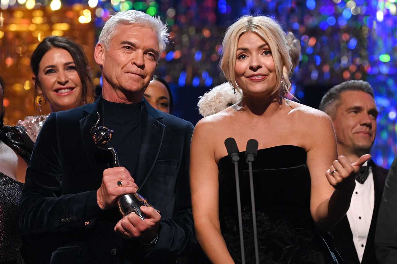 Mandatory Credit: Photo by David Fisher/Shutterstock for NTA (13446049dg) Daytime – This Morning – Phillip Schofield and Holly Willoughby 27th National Television Awards, Show, OVO Arena Wembley, London, UK – 13 Oct 2022