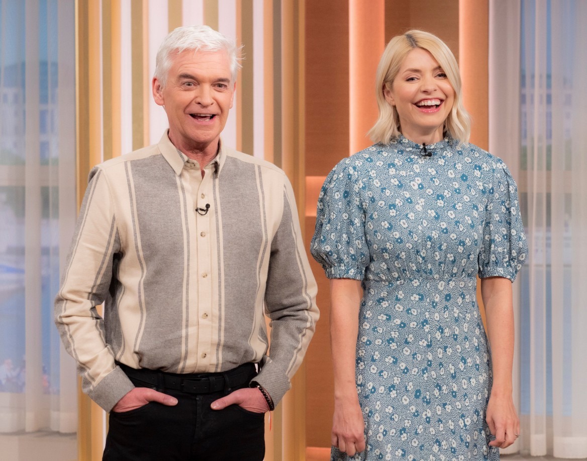 Editorial use only Mandatory Credit: Photo by Ken McKay/ITV/Shutterstock (13906739w) Phillip Schofield, Holly Willoughby 'This Morning' TV show, London, UK - 10 May 2023