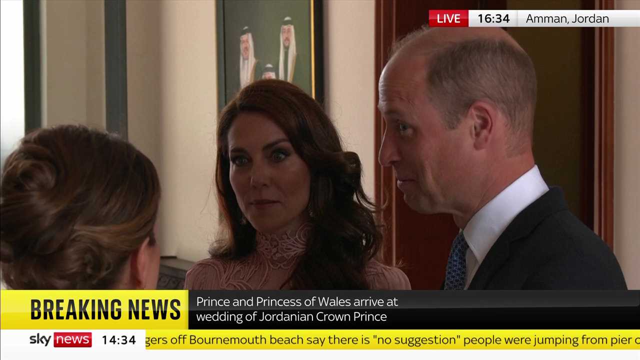 Prince William and Kate make surprise appearance at Crown Prince of Jordan Hussein bin Abdullah’s glam wedding