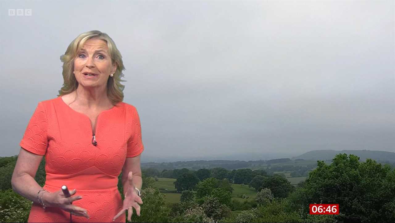 Carol Kirkwood stuns in figure hugging orange dress with cut out neckline on BBC Breakfast