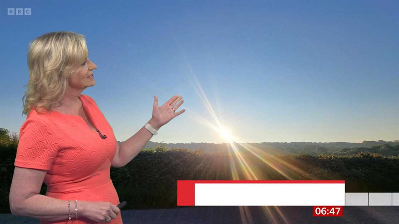 Carol Kirkwood stuns in figure hugging orange dress with cut out neckline on BBC Breakfast