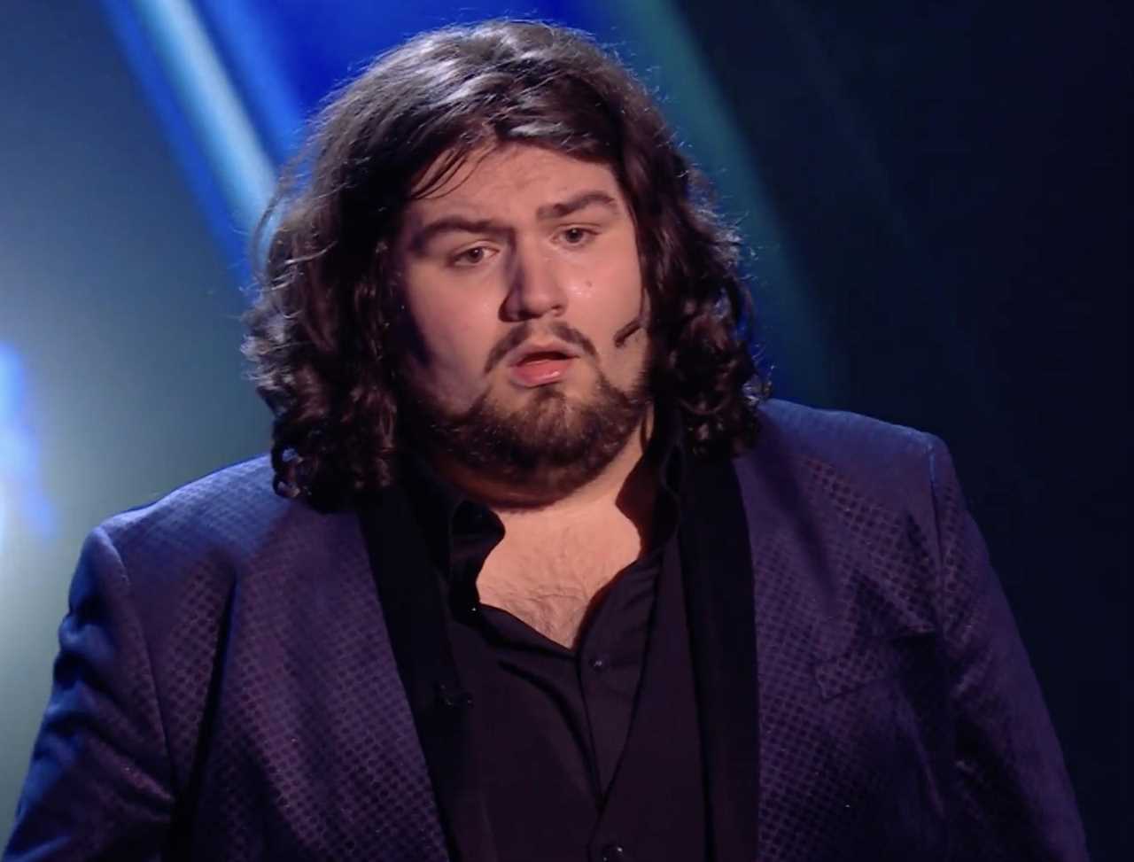 Emotional Travis George falls to the floor on BGT after admitting personal struggle left him in a ‘bad place’