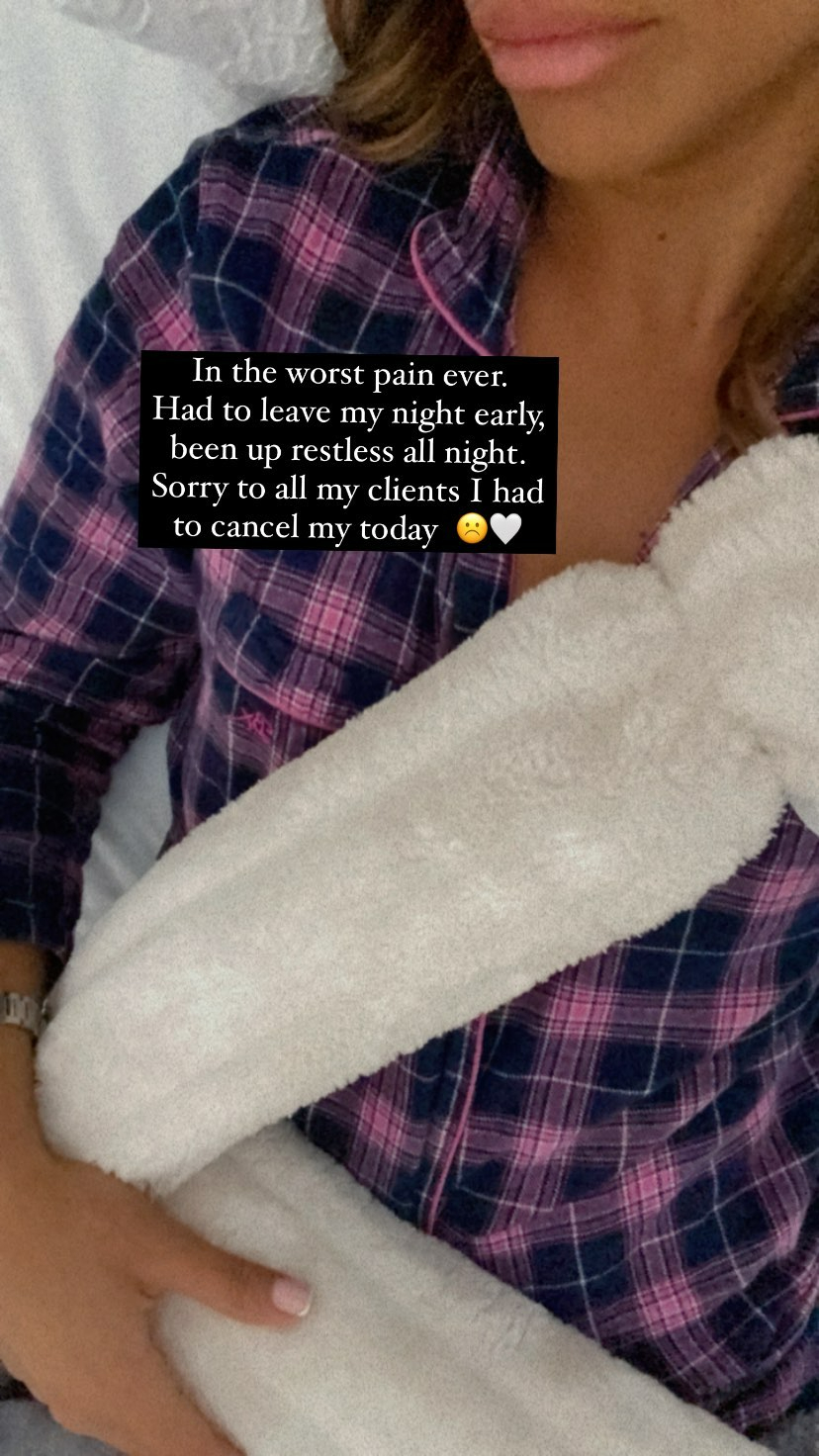 Towie star cancels work amid health battle and says she’s in the ‘worst pain ever’