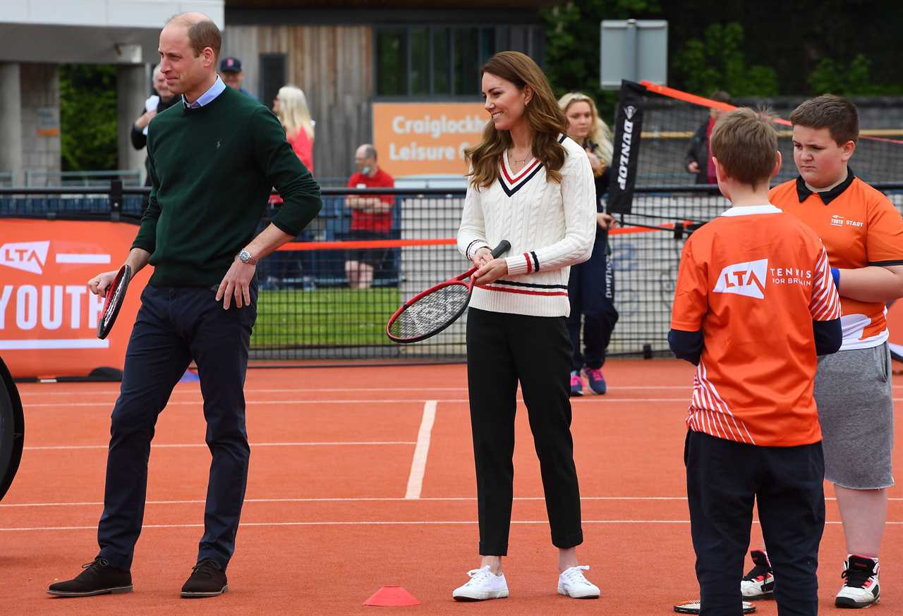 Prince William & Kate hooked on padel tennis & play fiercely competitive matches with pals