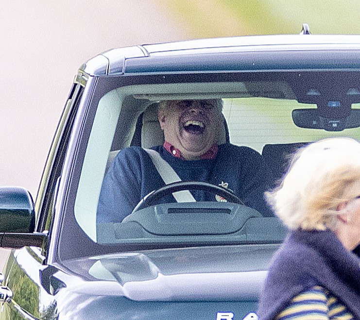 Prince Andrew gets stuck behind dog walker as he drives in Windsor — but finds it hilarious