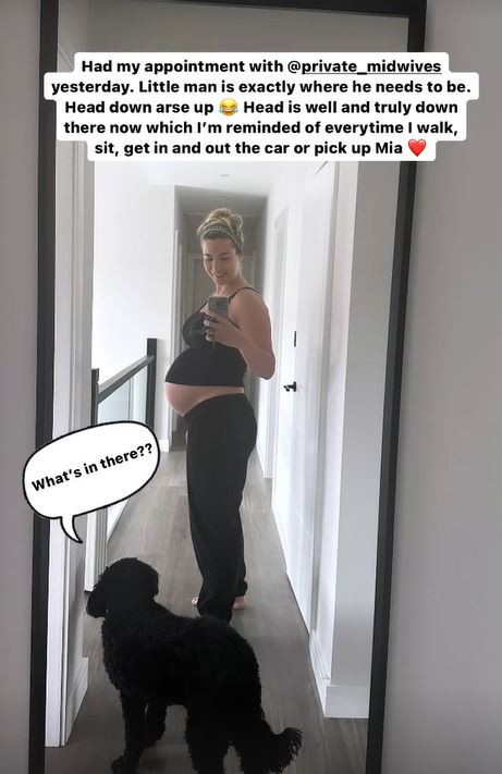 Gemma Atkinson looks like she’s about to pop as she shows off huge baby bump
