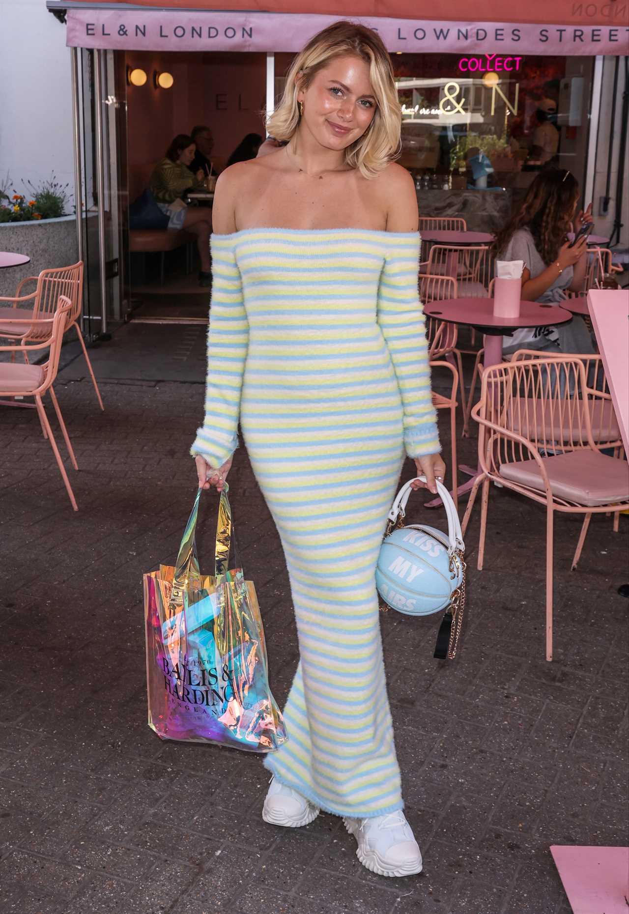 Love Island’s Tasha Ghouri looks incredible as she goes braless in bright dress with Towie’s Amber Turner