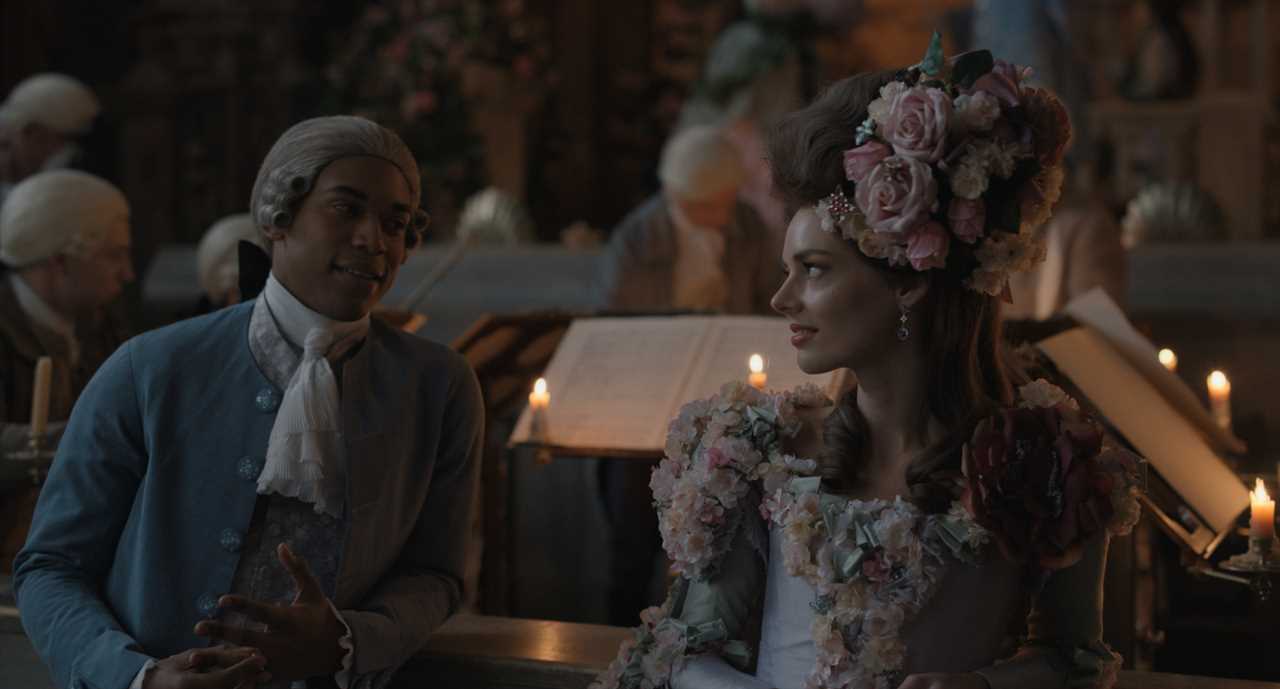 Undated film still handout from Chevalier. Pictured: Kelvin Harrison Jr. and Samara Weaving. See PA Feature SHOWBIZ Film Chevalier. WARNING: This picture must only be used to accompany PA Feature SHOWBIZ Film Chevalier. PA Photo. Picture credit should read: Courtesy of Searchlight Pictures/¿2023 20th Century Studios. All Rights Reserved. NOTE TO EDITORS: This picture must only be used to accompany PA Feature SHOWBIZ Film Chevalier.