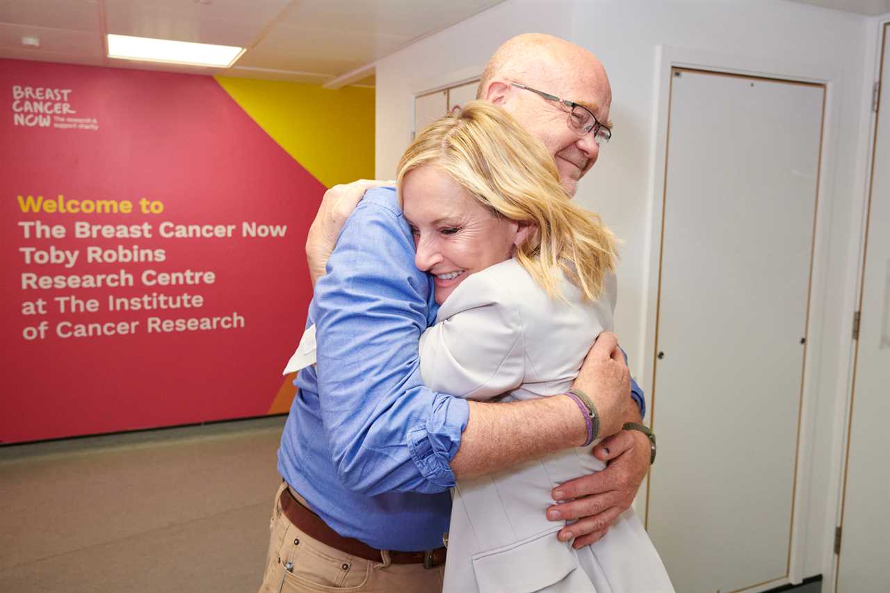 Emotional moment Sky News presenter Jacquie Beltrao meets ‘superhero’ scientists who cured her Stage 4 breast cancer