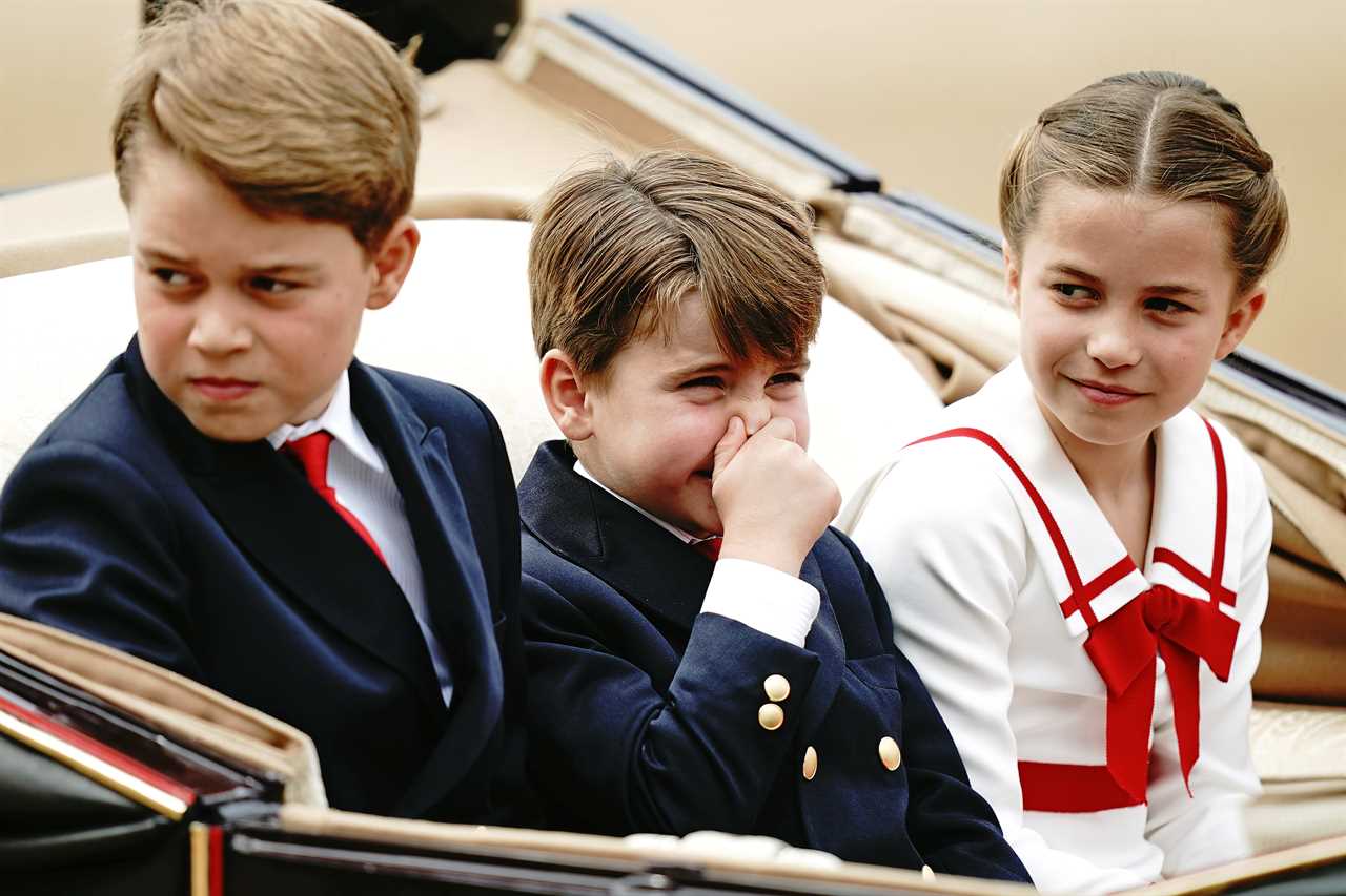 Prince Louis steals the show again as cheekiest royal holds his nose, pulls a face and fidgets with his hair