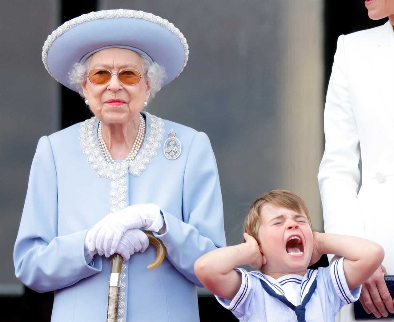 Prince Louis steals the show again as cheekiest royal holds his nose, pulls a face and fidgets with his hair