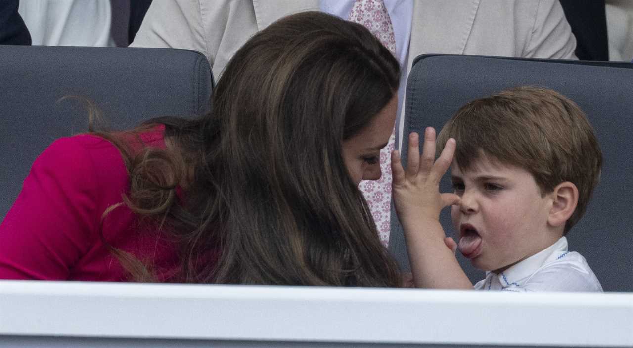 Prince Louis steals the show again as cheekiest royal holds his nose, pulls a face and fidgets with his hair