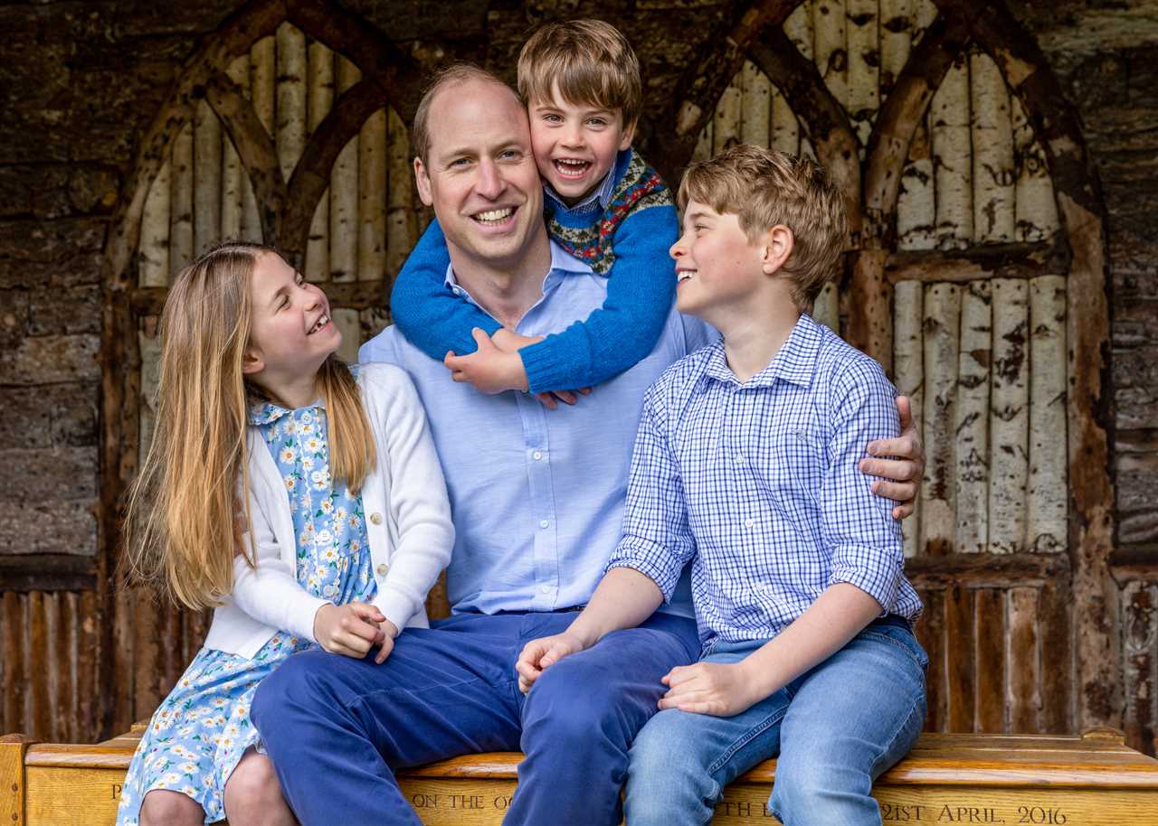 Playful Prince Louis hugs dad Prince William for sweet Father’s Day snap