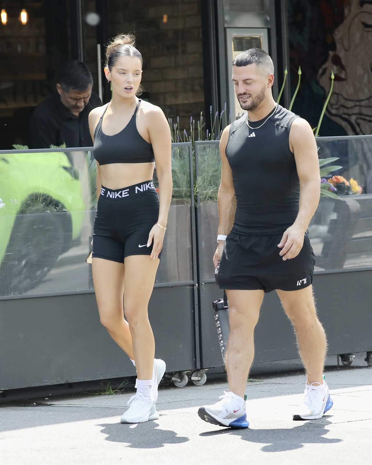 Love Island star Maura Higgins flashes abs in workout gear in Essex following terrifying raid