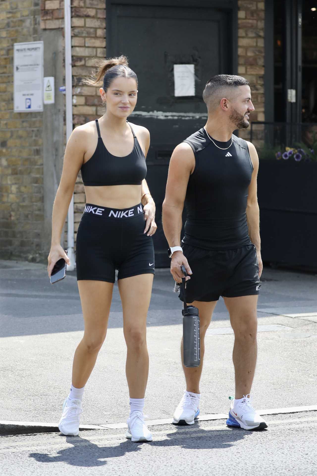 Love Island star Maura Higgins flashes abs in workout gear in Essex following terrifying raid