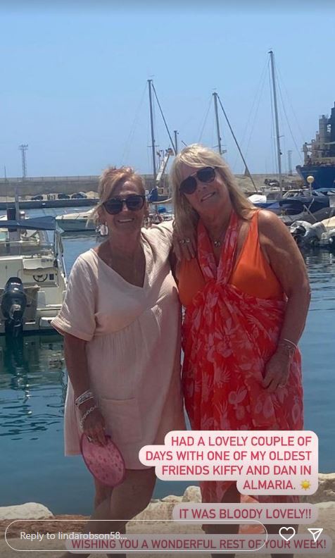 Loose Women star Linda Robson has posted a picture from her holiday without husband Mark Dunford.