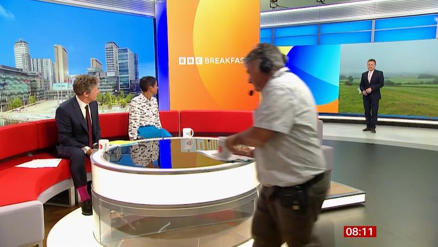 BBC Breakfast blunder as fans spot rogue tea run in middle of weather report – swiping ‘so that’s how it’s served!’