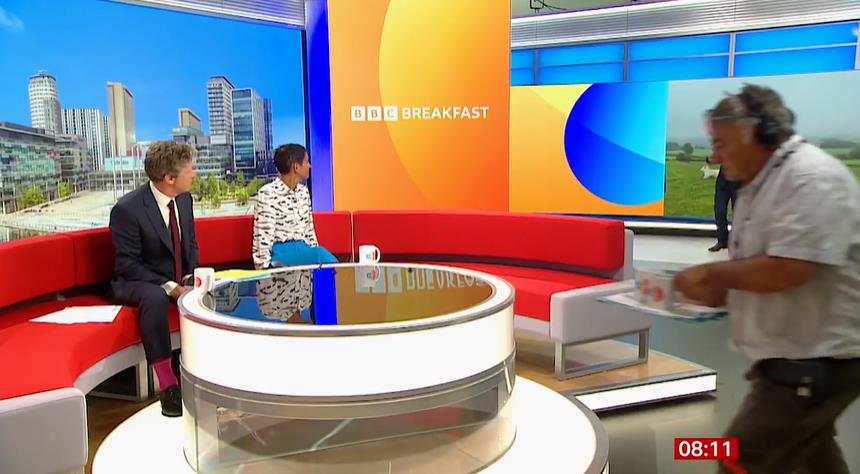 BBC Breakfast blunder as fans spot rogue tea run in middle of weather report – swiping ‘so that’s how it’s served!’