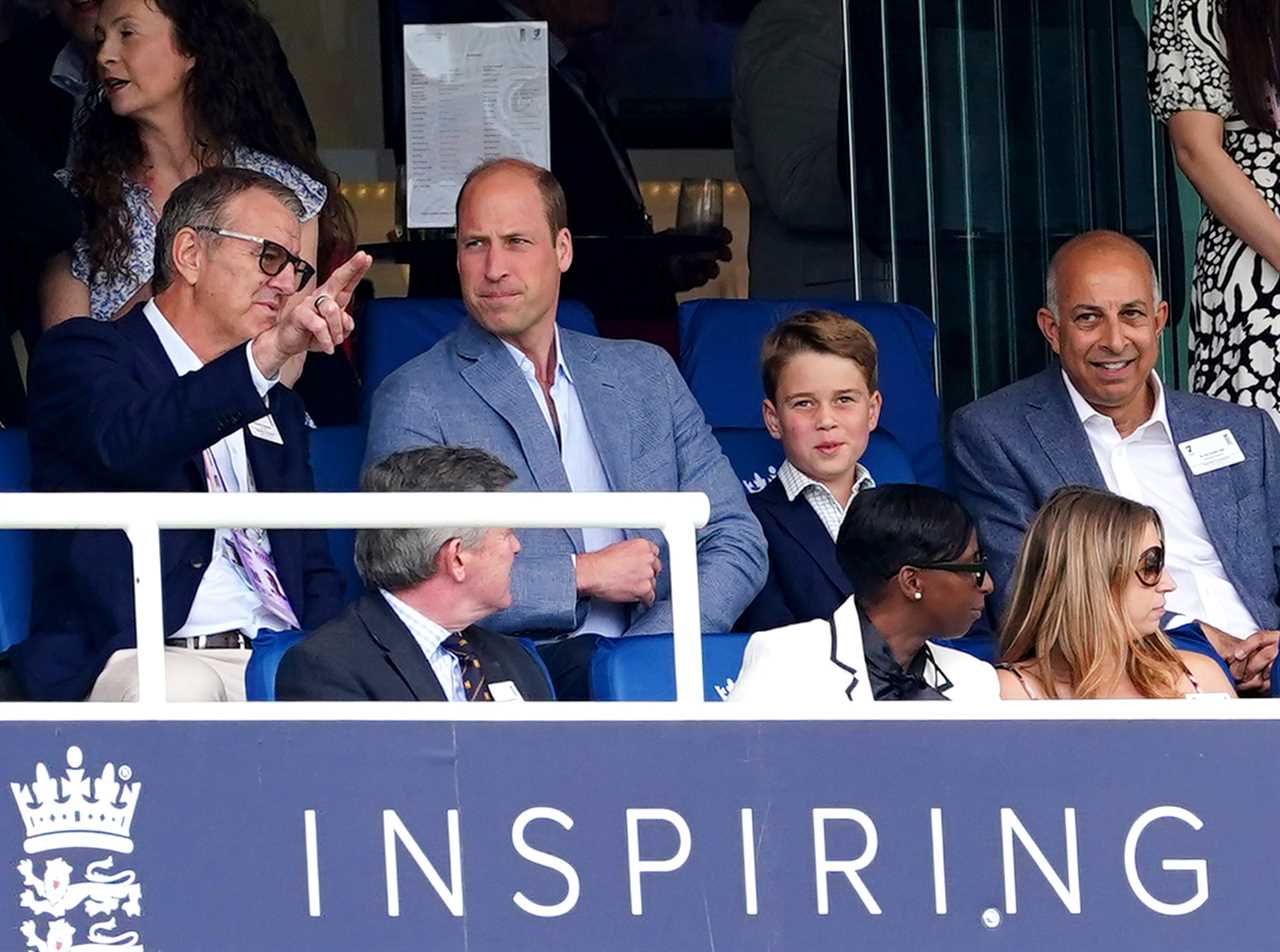 Prince George tucks into pizza as he joins William to watch Ashes test at Lord’s – and everyone’s saying the same thing