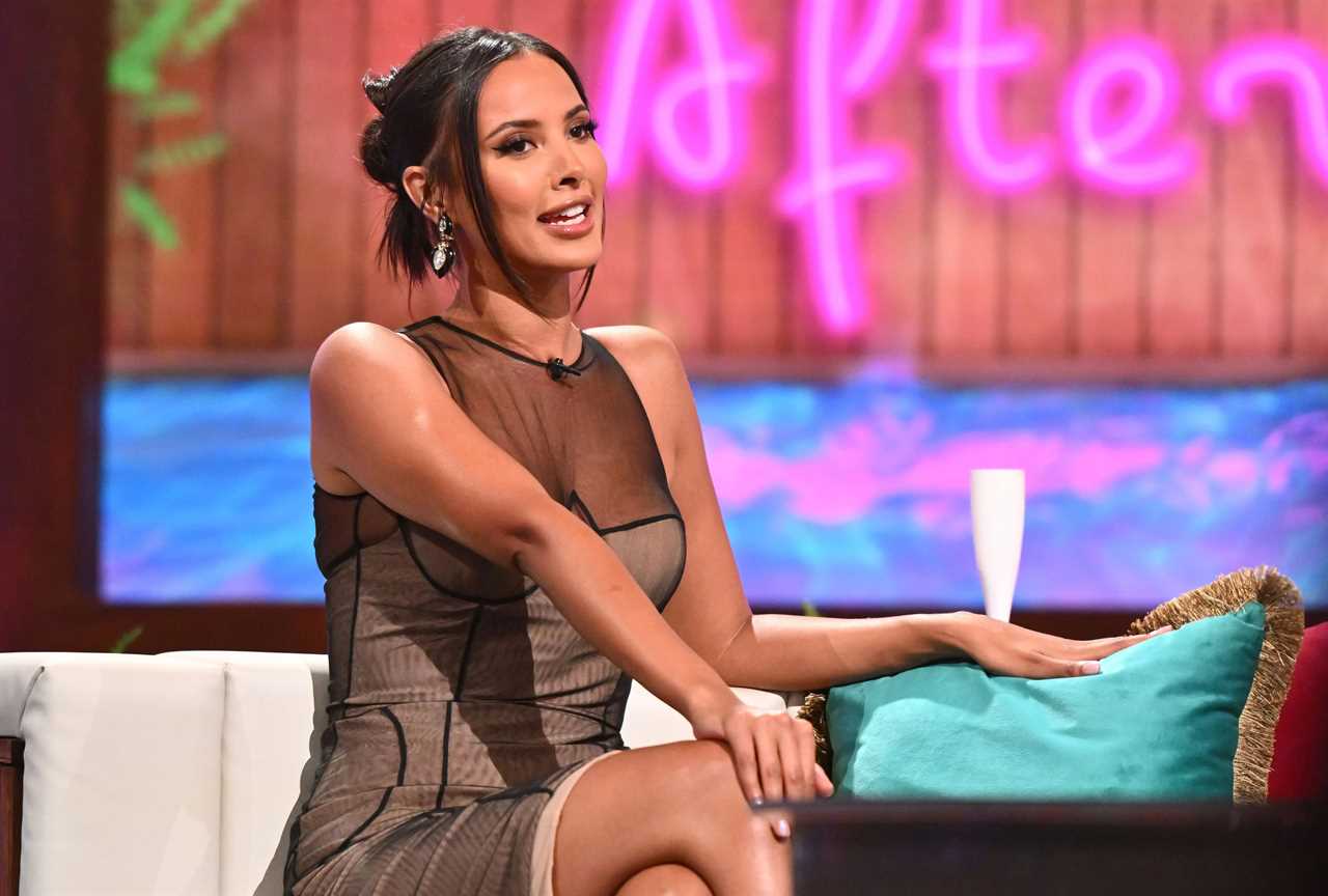 Maya Jama goes braless in sexy see-through corset-style dress for Love Island’s After Sun