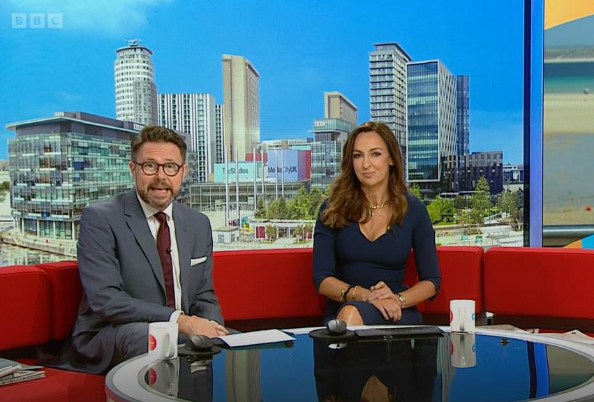 BBC Breakfast’s Sally Nugent brings the glamour in plunging dress as fans gush ‘best dressed woman on telly!’