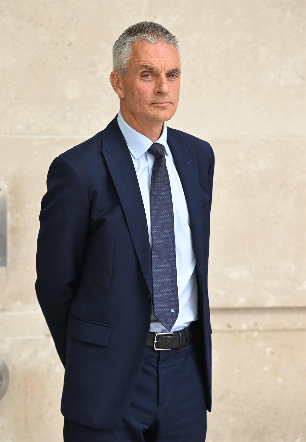 LONDON, ENGLAND - APRIL 28:  BBC Director-General Tim Davie during the visit of Camilla, Duchess of Cornwall and Prince Charles, Prince of Wales at the BBC World Service at BBC Broadcasting House on April 28, 2022 in London, England. (Photo by Karwai Tang/WireImage)