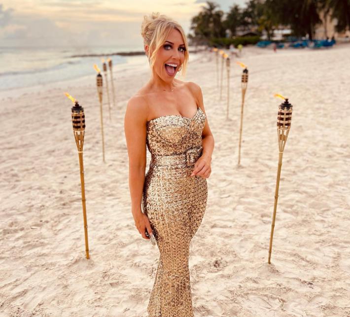 Laura Hamilton flashes her cleavage in stunning dress as she gives major update on new dating show in Barbados