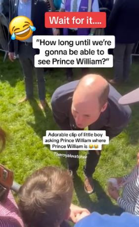 Hilarious moment little boy confuses Prince William for ‘the government’ during sweet meeting
