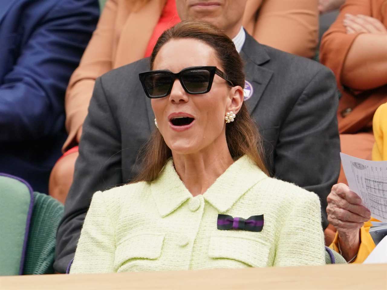 Royal fans spot Meghan Markle’s best friend sat inches away from Kate Middleton in Wimbledon royal box