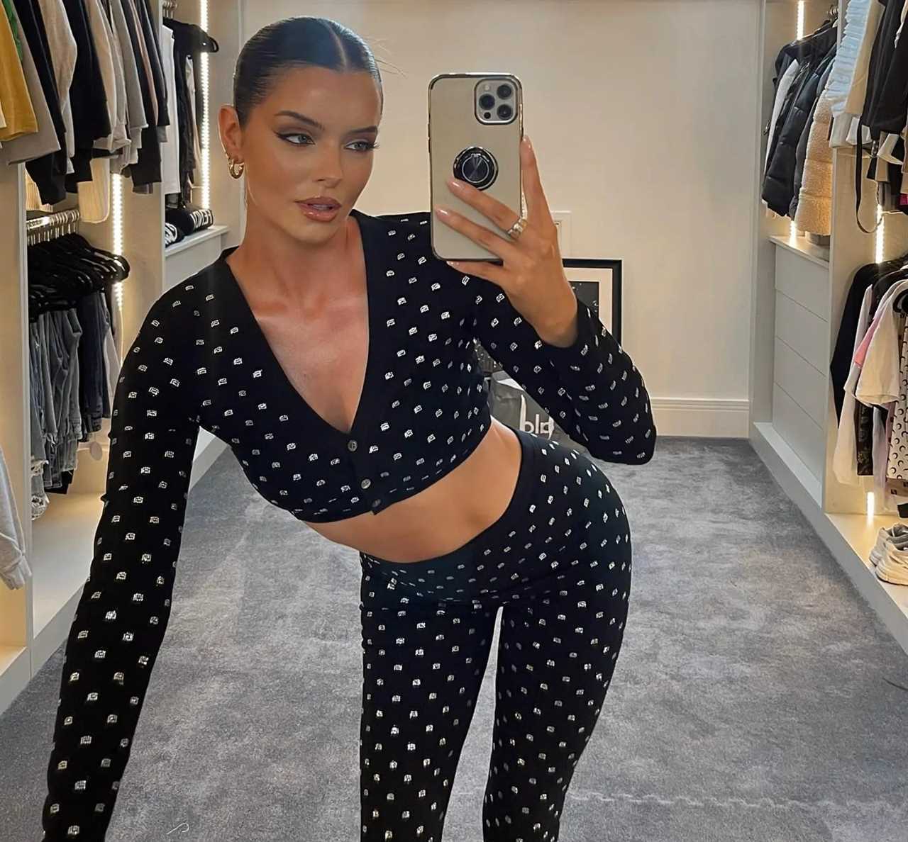 Love Island’s Maura Higgins shows off toned abs in plunging sports bra after landing job on US show