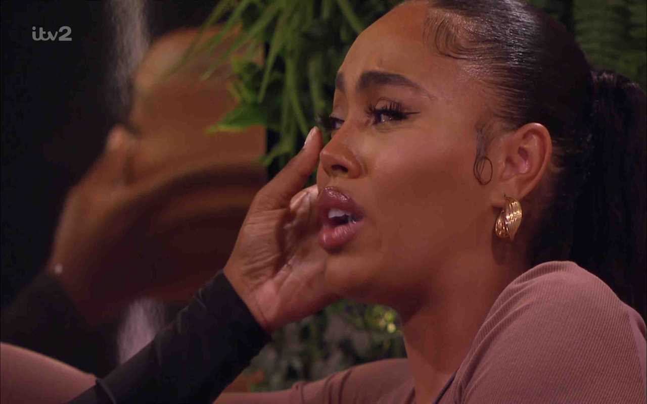 Love Island’s Ella Thomas breaks down in tears in explosive row with Tyrique as romance hangs by a thread