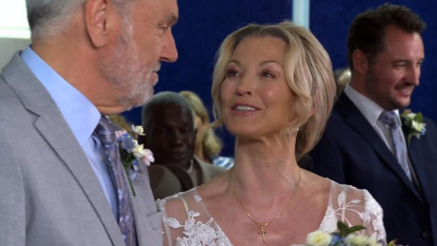 EastEnders fans spot recycled Holby City set in Kathy and Rocky’s wedding scenes